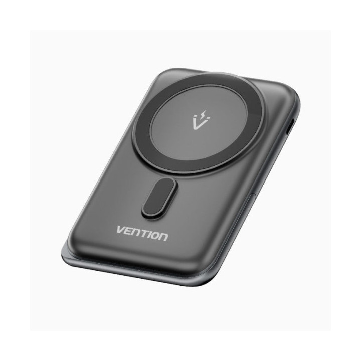 Vention PowerBank 1000mAh Magnetico Inalambrico - USB-C - Carga Rapida 20W - Color Negro