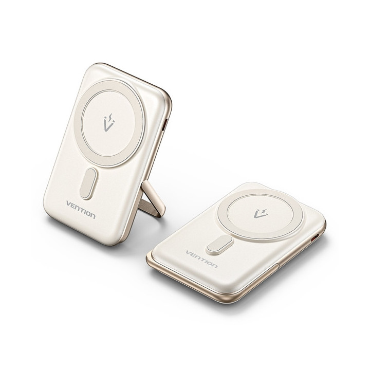 Vention Powerbank Inalambrico Magnetico 10000mAh - USB Tipo-C - Carga Rapida 20W - Entrada Wireless 15W - Material PC+ABS - Col