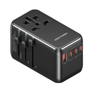 Vention Cargador de Viaje Universal GaN - 3xUSB-C
