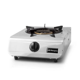 Orbegozo FO 1710 Hornillo a Gas Inoxidable - Quemador Triple Corona 4.3kW - Seguridad Termopar - Encendido Piezoelectrico - Com