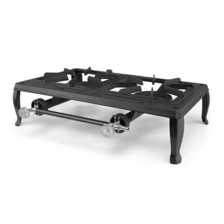 Orbegozo FO 6200 Hornillo a Gas Portatil - Potente y Resistente para Uso Exterior - Parrilla de Hierro Fundido - Seguro y Pract