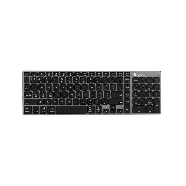 NGS Fortune-BT Teclado Multidispositivo Inalambrico USB Bluetooth - Silencioso - Teclas X-Type - Bateria Recargable