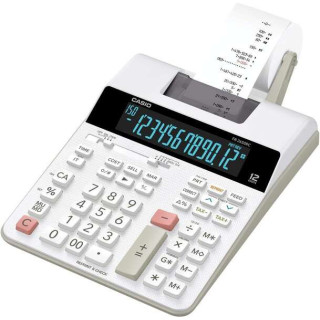 Casio FR-2650RC Calculadora Impresora de Sobremesa - Impresión en 2 colores - Pantalla de 12 Digitos - Función de reloj y cal