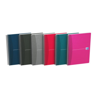 Oxford Office Essentials A5 Cuaderno Espiral Tapa Blanda - 90 Hojas - Cuadricula 5x5 - Colores Surtidos