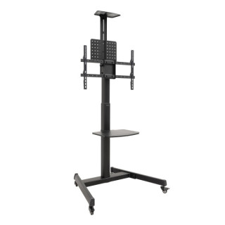 Tooq Cometa Soporte de Suelo para TV de 37 a 70" - Bandeja Multiusos - Peso Max. 50kg - Altura