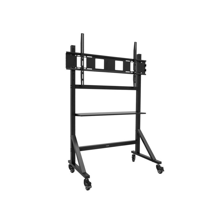 Tooq Optimus Soporte de Suelo para Pantallas Interactivas/TV de 60 a 105" - Bandeja Multiusos - Peso Max. 120kg - Altura Ajusta