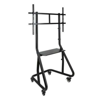 Tooq Soporte de Pantalla de Suelo con Ruedas 60"-105" - Bloqueo de Ruedas - Sistema Antirrobo - Gestion de Cables - Peso Max 10