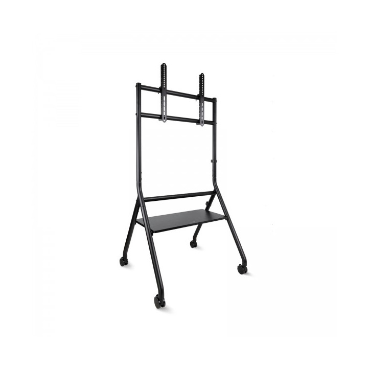 Tooq iDreams Soporte de Suelo con Ruedas para Pantallas de 37-86" - Bandeja Inferior Multiusos - Ruedas con Sistema de Bloqueo