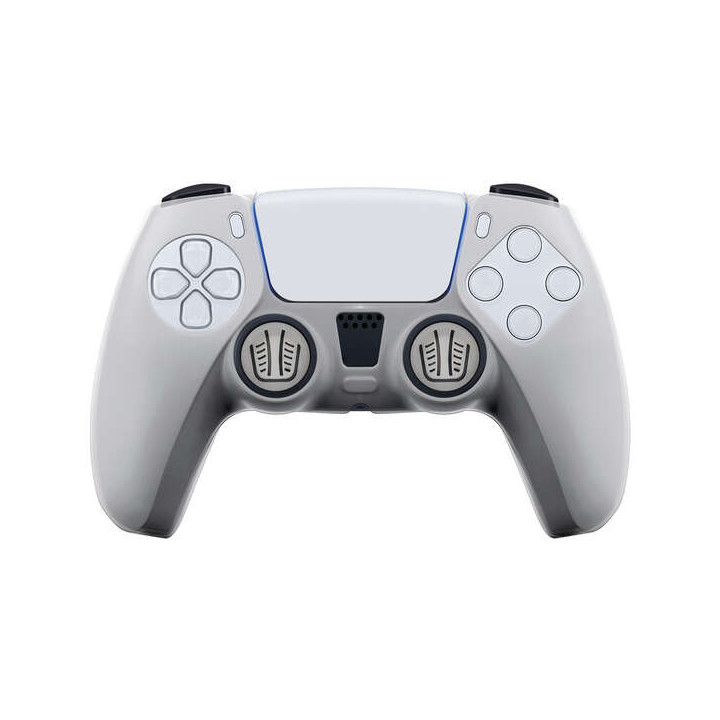 FR-TEC Funda de Silicona Transparente + Grips para Dualsense PS5 - Proteccion sin Alterar el Aspecto - Mejora el Agarre y Evita