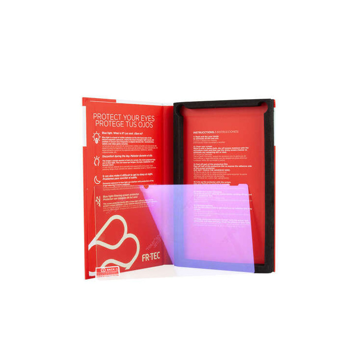 FR-TEC Cristal Templazo Anti Luz Azul para Nintendo Switch - Dureza H9 - Filtro de Luz Azul - Bloqueo Del 98% de Radiacion Azul