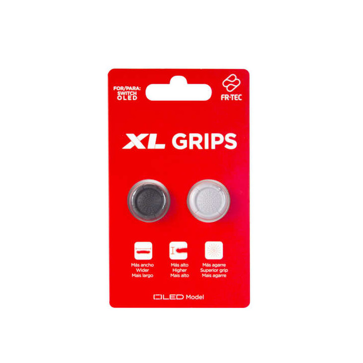 FR-TEC Grips Nintendo Switch Oled XL - Mayor Base en el Grip - Mejor Agarre y Precision - Material Superresistente - Facilita A