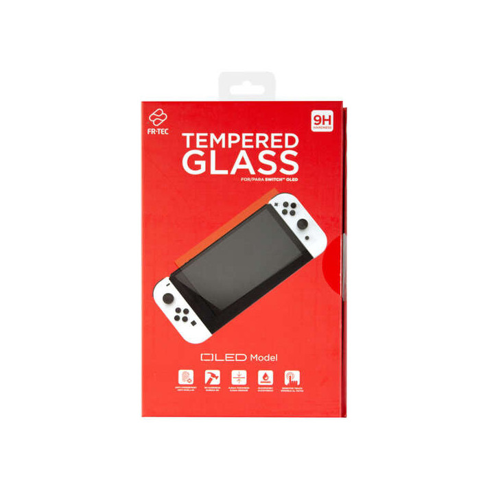 FR-TEC Cristal Templado Switch Oled - Protector de Pantalla Transparente - Anti-Arañazos y Anti-Roturas - Sensible al Tacto -
