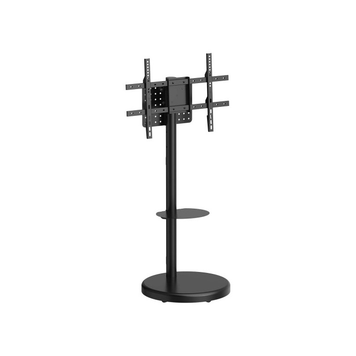 Aisens Soporte de Suelo con Rueda - Bandeja para DVD para Monitor/TV 50kg de 37-86 - Color Negro