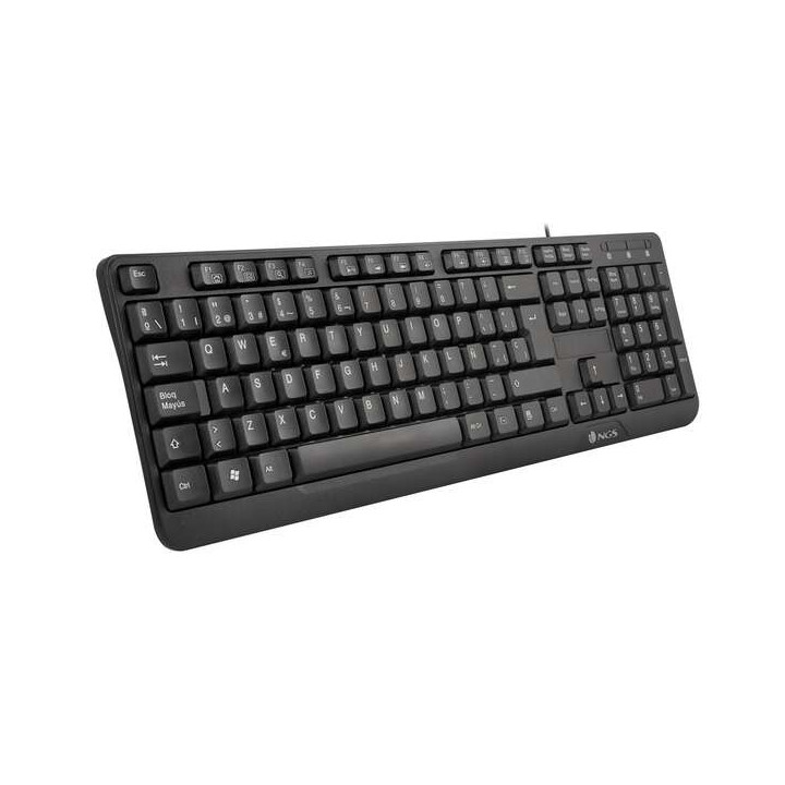 NGS FunkyV3 Teclado Multimedia USB - 12 Teclas Multimedia - Cable de 1.40m - Color Negro