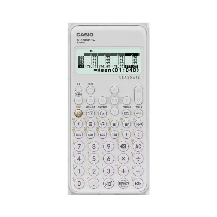 Casio Iberia Classwiz FX-570SP Calculadora Cientifica Pantalla LCD 12 Digitos - 560 Funciones - Tapa Protectora - Color Blanco