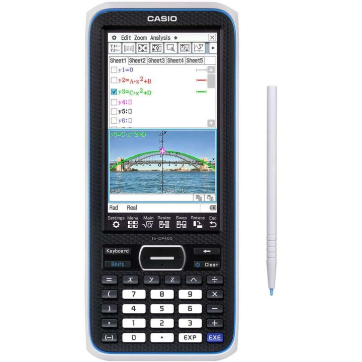 Casio FX-CP400 Calculadora Cientifica Grafica 3D - Pantalla Tactil en Color - Graficos 3D - Dibujo Simultaneo de hasta 100 Curv