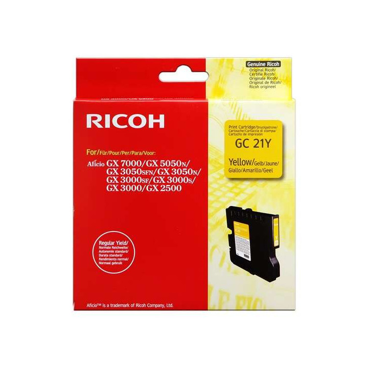 Ricoh GC21Y Amarillo Cartucho de Gel Original - 405535