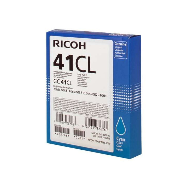 Ricoh GC41CL Cyan Cartucho de Gel Original - 405766