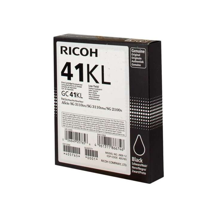 Ricoh GC41KL Negro Cartucho de Gel Original - 405765