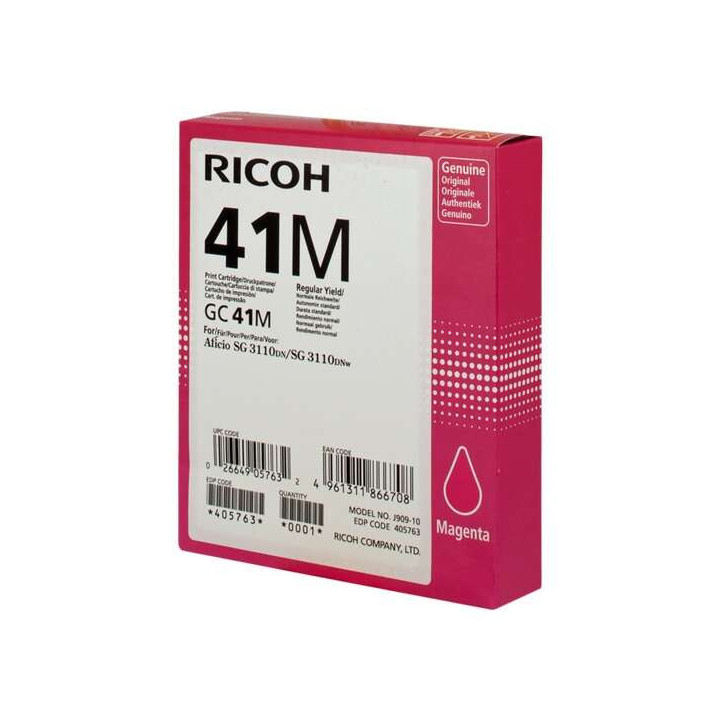 Ricoh GC41 Magenta Cartucho de Gel Original - 405763