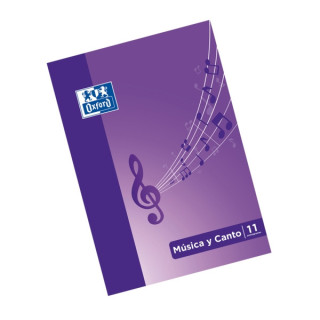 Oxford School Musica & Canto A4 - Libreta Grapada con Tapa Blanda - 24 Paginas 5x5 + 24 Paginas con 11 Pentagramas - Interlinea
