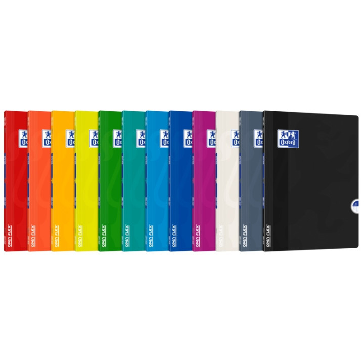 Oxford Openflex Libreta Grapada Tapa Plastico A4+ Seyes - Resistente Tapa de Plastico - Formato A4+ - Hojas con Lineas Seyes -