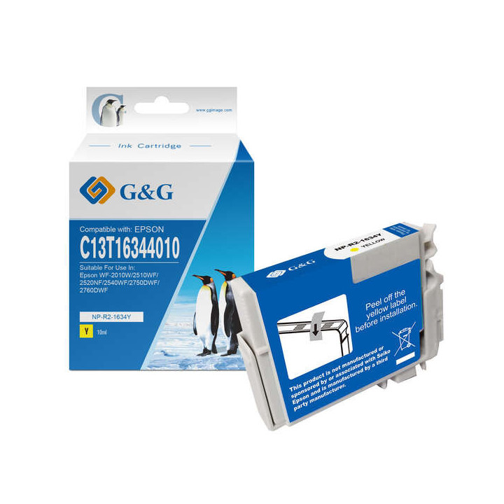 G&G Epson T1634/T1624 (16XL) Amarillo Cartucho de Tinta Generico - Reemplaza C13T16344012/C13T16244012