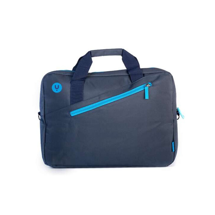 NGS Ginger Maletin para Portatil 15.6" - Acolchado Interior - 2 Compartimentos y Bolsillo Exterior - Color Azul