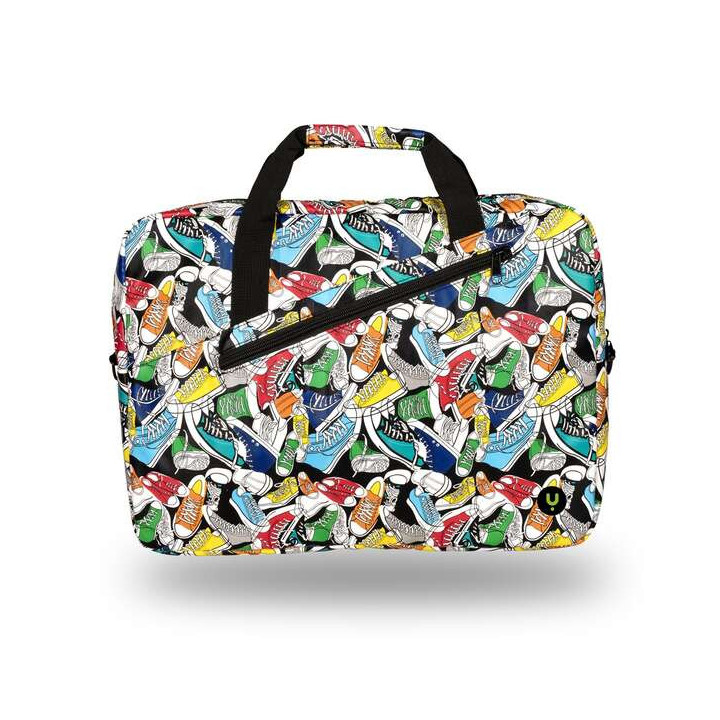 NGS Ginger Trainers Maletin para Portatil 15.6" - Acolchado Interior - 2 Compartimentos y Bolsillo Exterior - Diseño Estampado