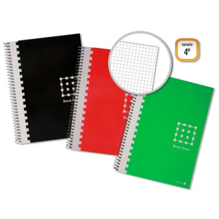 Golden Cuaderno Espiral 4º 80 Hojas 60grs Cuadricula - Margen Remarcado - Tapa Extradura - Colores Surtidos