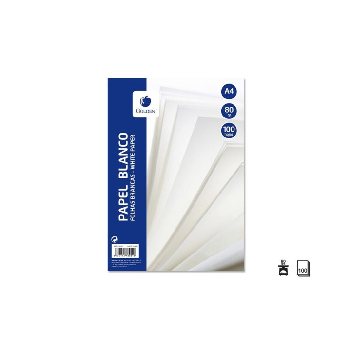 Golden Resmilleria de 100 Hojas 80gr Liso - Formato A4