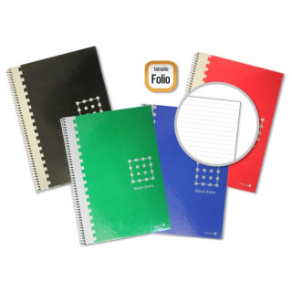 Golden Cuaderno Espiral Folio 80 Hojas 60grs 1 Raya - Margen Remarcado - Tapa Extradura - Colores Surtidos