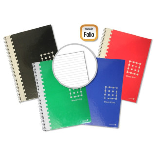 Golden Cuaderno Espiral Folio 80 Hojas 60grs Pautado - Margen Remarcado - Tapa Extradura - Colores Surtidos