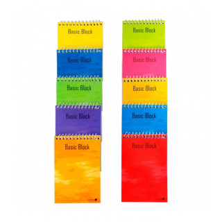 Golden Cuaderno Espiral Superior 12º (85x125mm) 80 Hojas 60gr Cuadricula - Tapa Plastificada - Margen Remarcado - Colores Surt