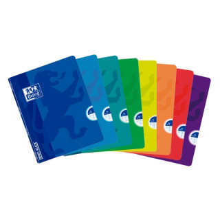 Oxford School Classic Openflex A4 Libreta Grapada - Tapa de Plastico Resistente - 1 Linea con 2 Margenes - 48 Hojas - Colores S