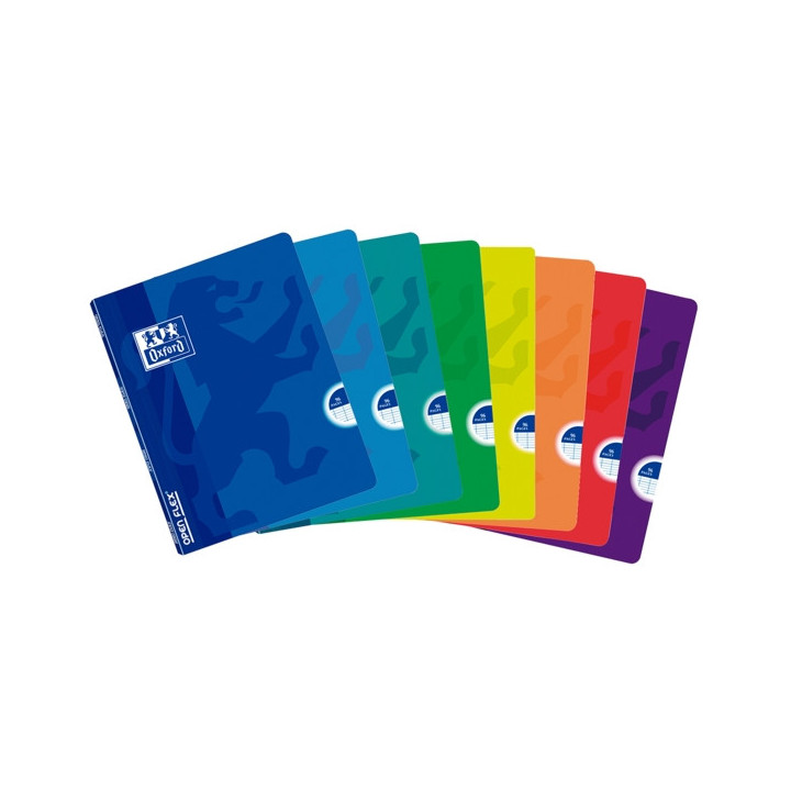 Oxford School Classic Openflex A4 Libreta Grapada - Tapa de Plastico Resistente - 1 Linea con 2 Margenes - 48 Hojas - Colores S
