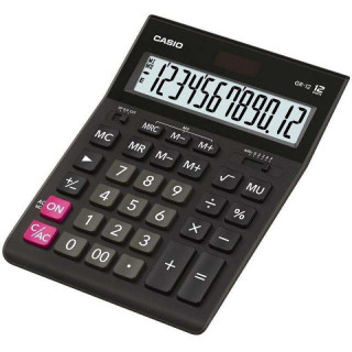 Casio GR-12C Calculadora de Sobremesa de 12 Digitos - Pantalla Extragrande - Simbolos de Comando de Funcion - Alimentacion Sola