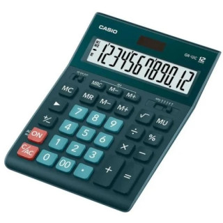 Casio GR-12C Calculadora de Sobremesa de 12 Digitos - Pantalla Extragrande - Simbolos de Comando de Funcion - Alimentacion Sola