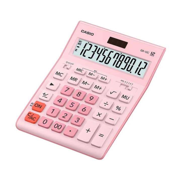 Casio GR-12C Calculadora de Sobremesa de 12 Digitos - Pantalla Extragrande - Simbolos de Comando de Funcion - Alimentacion Sola