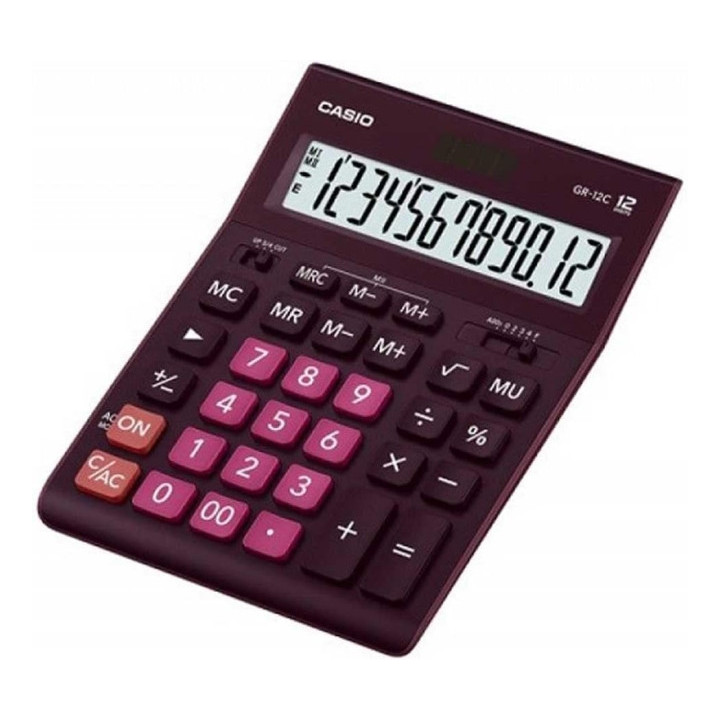 Casio GR-12C Calculadora de Sobremesa de 12 Digitos - Pantalla Extragrande - Simbolos de Comando de Funcion - Alimentacion Sola