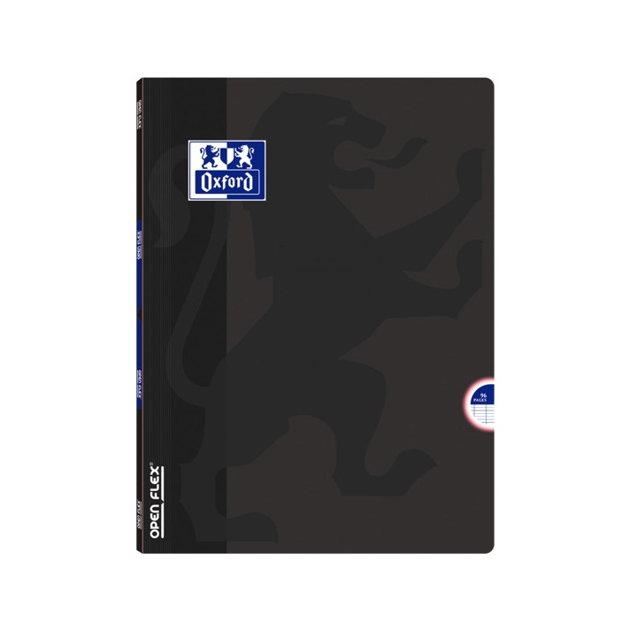 Oxford School Openflex A4 Libreta Grapada - Tapa de Plastico Resistente - 1 Linea con 2 Margenes - 48 Hojas de Alta Calidad - C