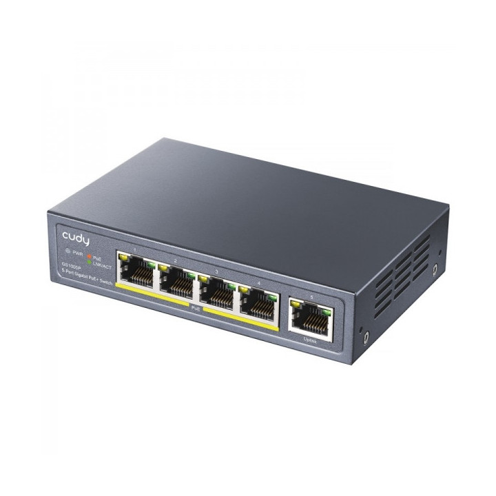 Cudy GS1005P Switch Gigabit PoE+ de 5 Puertos