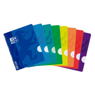 Oxford School Openflex A4 Libreta Grapada - Tapa de Plastico Resistente - 48 Hojas con Cuadricula 5x5 - 2 Margenes - Colores Su