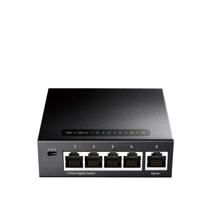 Cudy GS105 Switch 5 Puertos Gigabit Adaptables 10/100/1000 Mbps