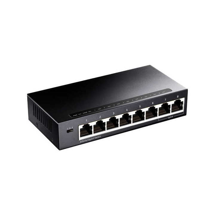 Cudy GS108 Switch 8 Puertos Gigabit Adaptables 10/100/1000 Mbps