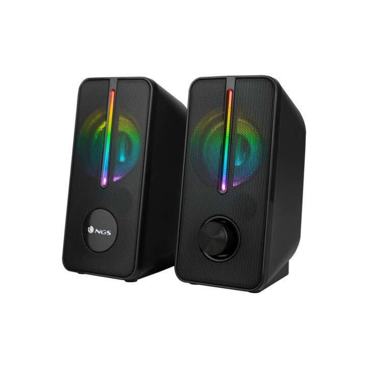 NGS Gaming GSX-150 Altavoces USB 2.0 12W - Iluminacion LED RGB - Conexion Jack 3.5mm - Controles en Altavoz