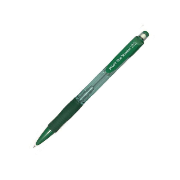 Pilot Portaminas The Shaker H-245 - Grip de Goma - Mina de 0.5mm - Goma de Borrar - Color Verde