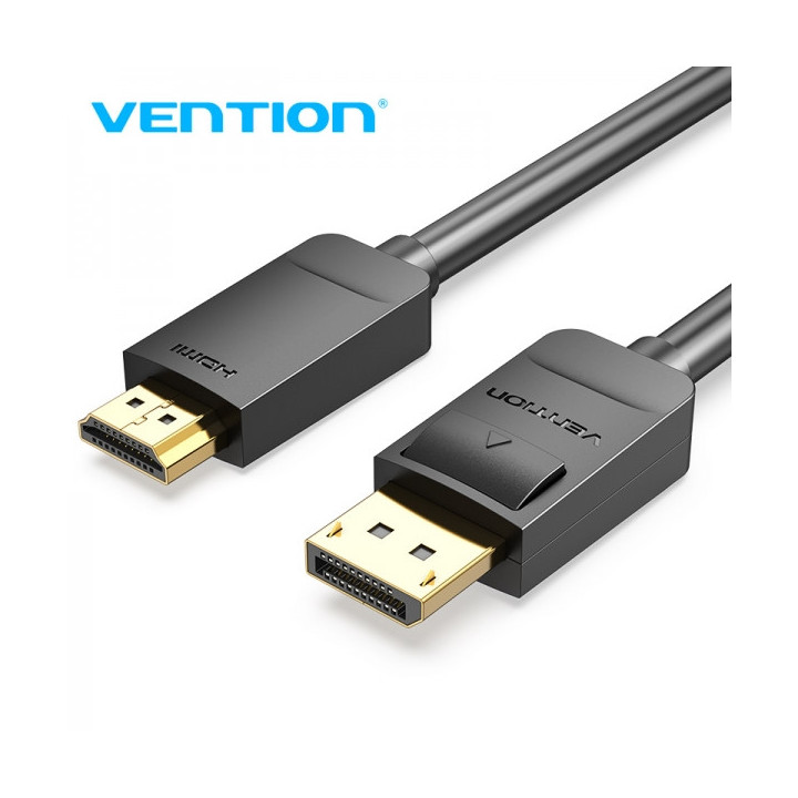 Vention Cable Conversor Displayport Macho a HDMI Macho - 2m - Color Negro