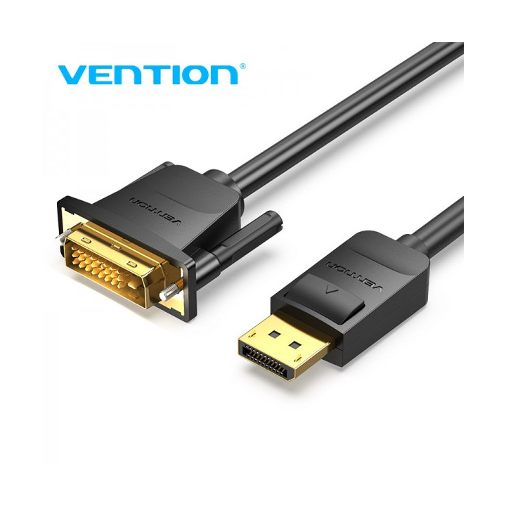 Vention Cable Conversor Displayport Macho a DVI Macho - 2m - Color Negro