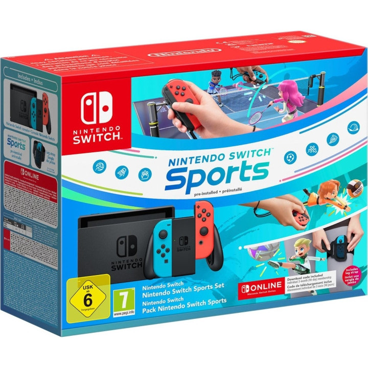 Nintendo Switch Consola + Nintendo Switch Sports + NSO 12 Meses